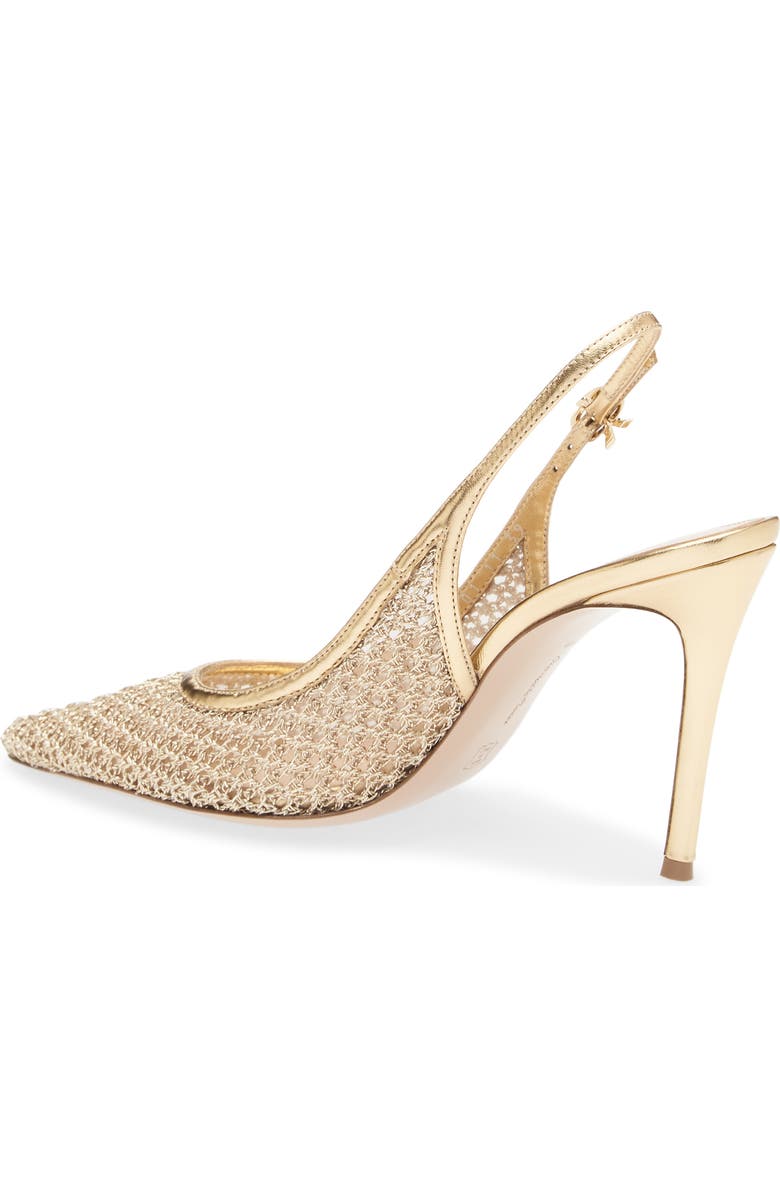 Gianvito Rossi Pointy Toe Slingback Sandal, Alternate, color, Mekong