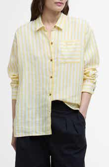 Barbour Annie Stripe Linen Button-Up Shirt