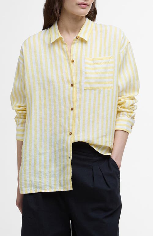 BARBOUR BARBOUR ANNIE STRIPE LINEN BUTTON-UP SHIRT