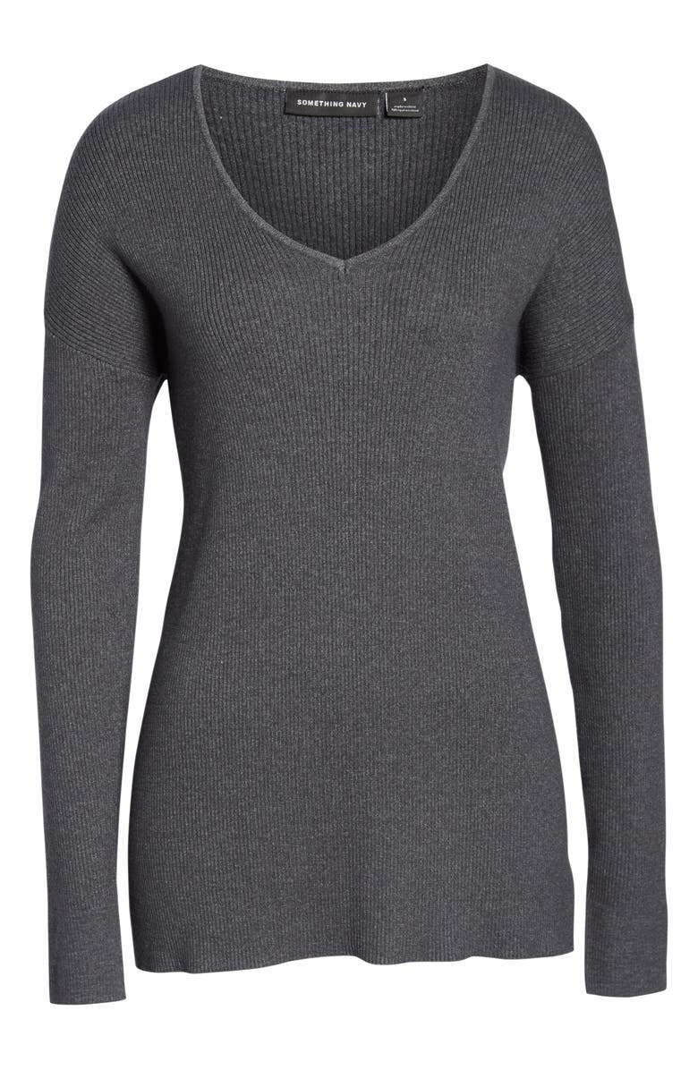 Something Navy Rib Knit Pullover, Alternate, color, 