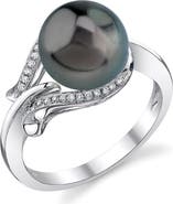 The Pearl Source Tahitian South Sea Pearl & Diamond Willow Ring