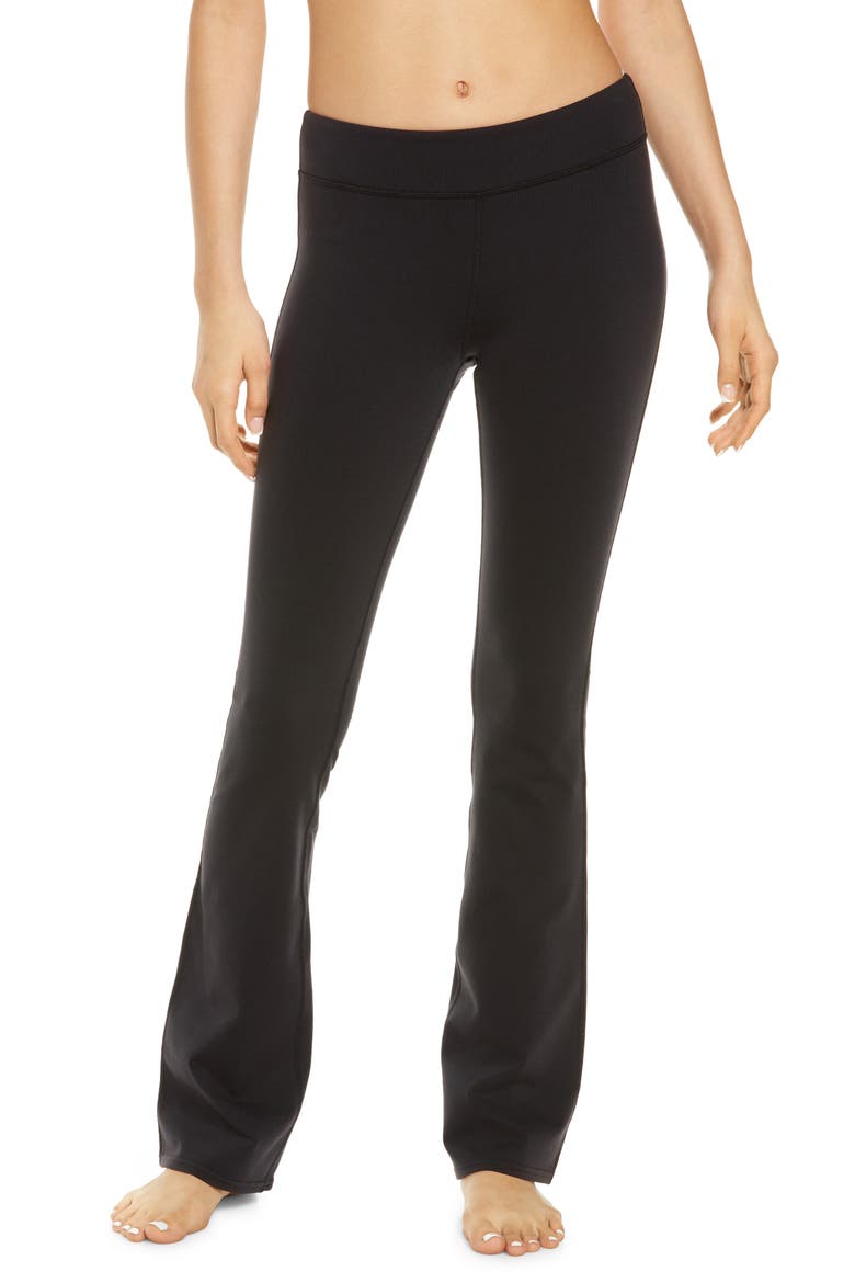 Airbrush Low Rise Bootcut Leggings, Main, color, BLACK