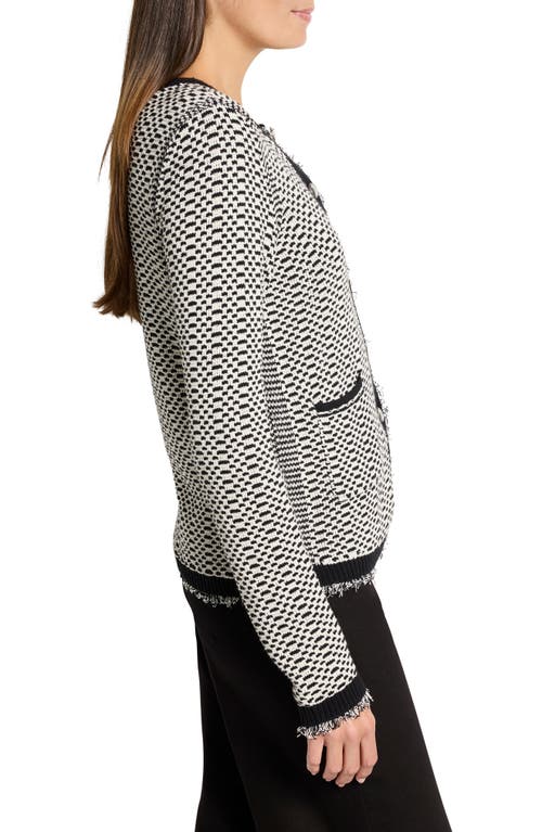 Nic + Zoe Nic+zoe Opposites Attract Striped Cardigan In Black Mix