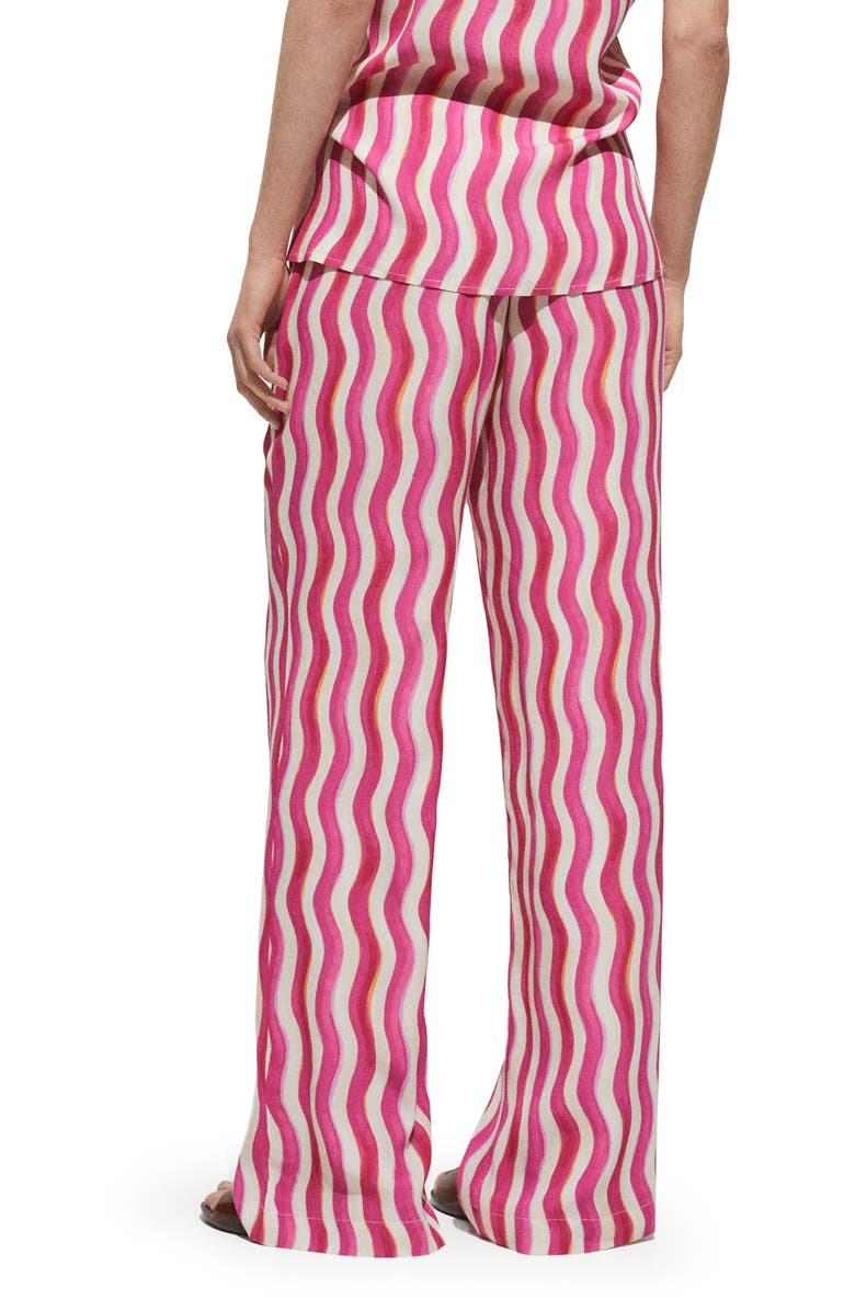 MANGO Wavy Print Wide Leg Pants, Alternate, color, 