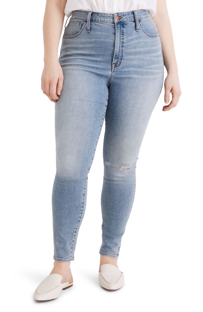 Madewell Curvy Roadtripper Authentic Ripped Skinny Jeans, Alternate, color,