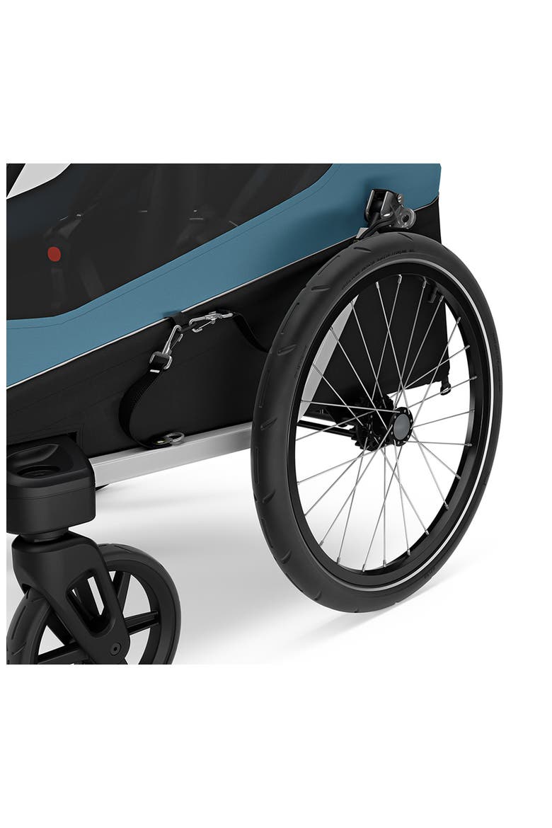 Courier 2-Seat Kids Cargo Bike Trailer, Alternate, color, AEGEAN BLUE