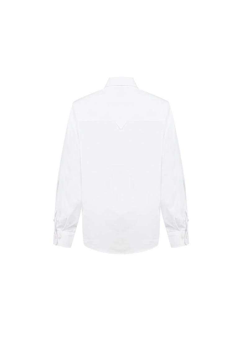 Pure Cotton Your *Itch Padded Shoulder Shirt, Alternate, color, white