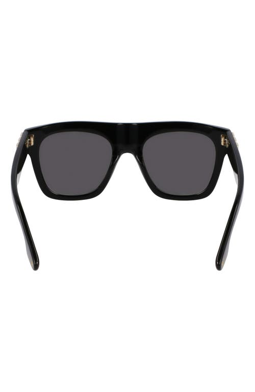 Victoria Beckham Chain Pouch 52mm Modified Rectangular Sunglasses In Black