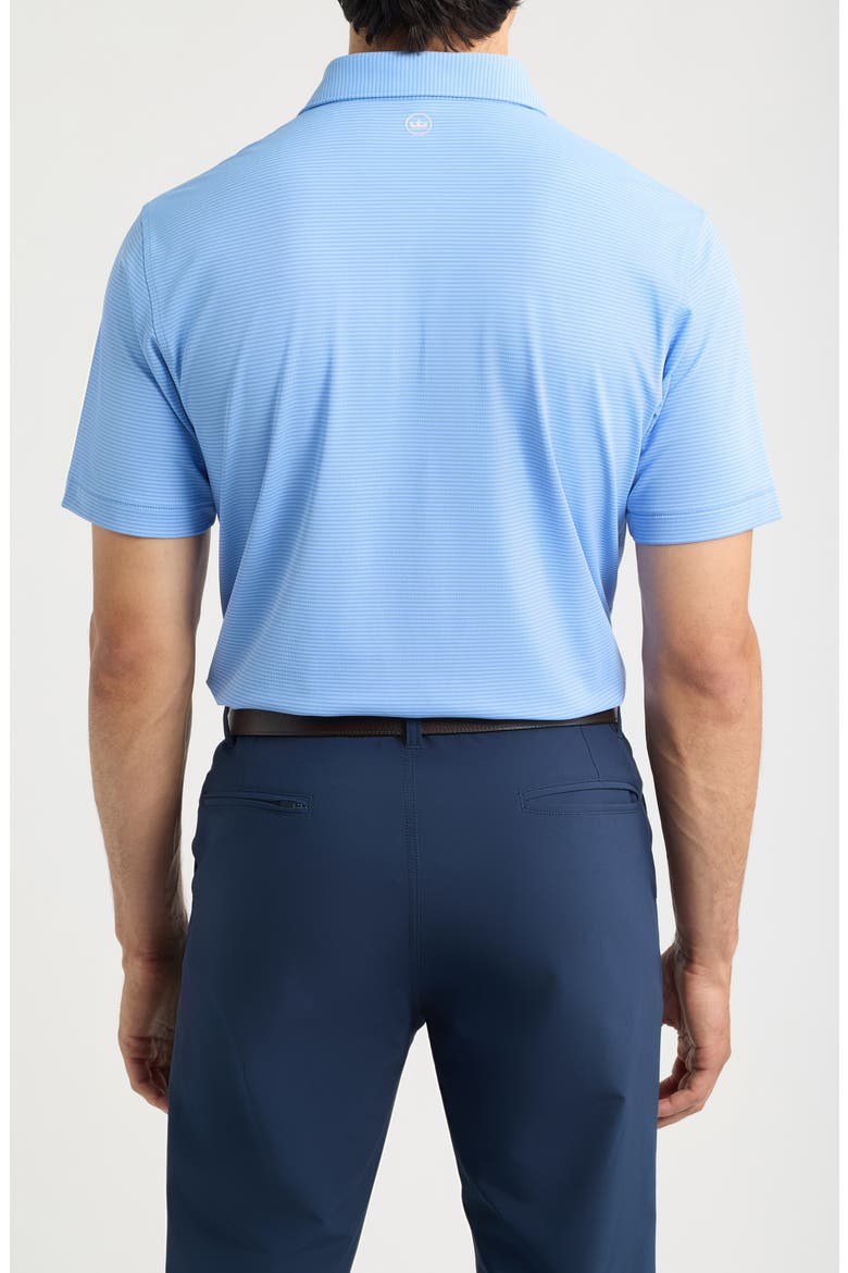 Candor Stripe Mesh Performance Polo, Alternate, color, ESTATE BLUE