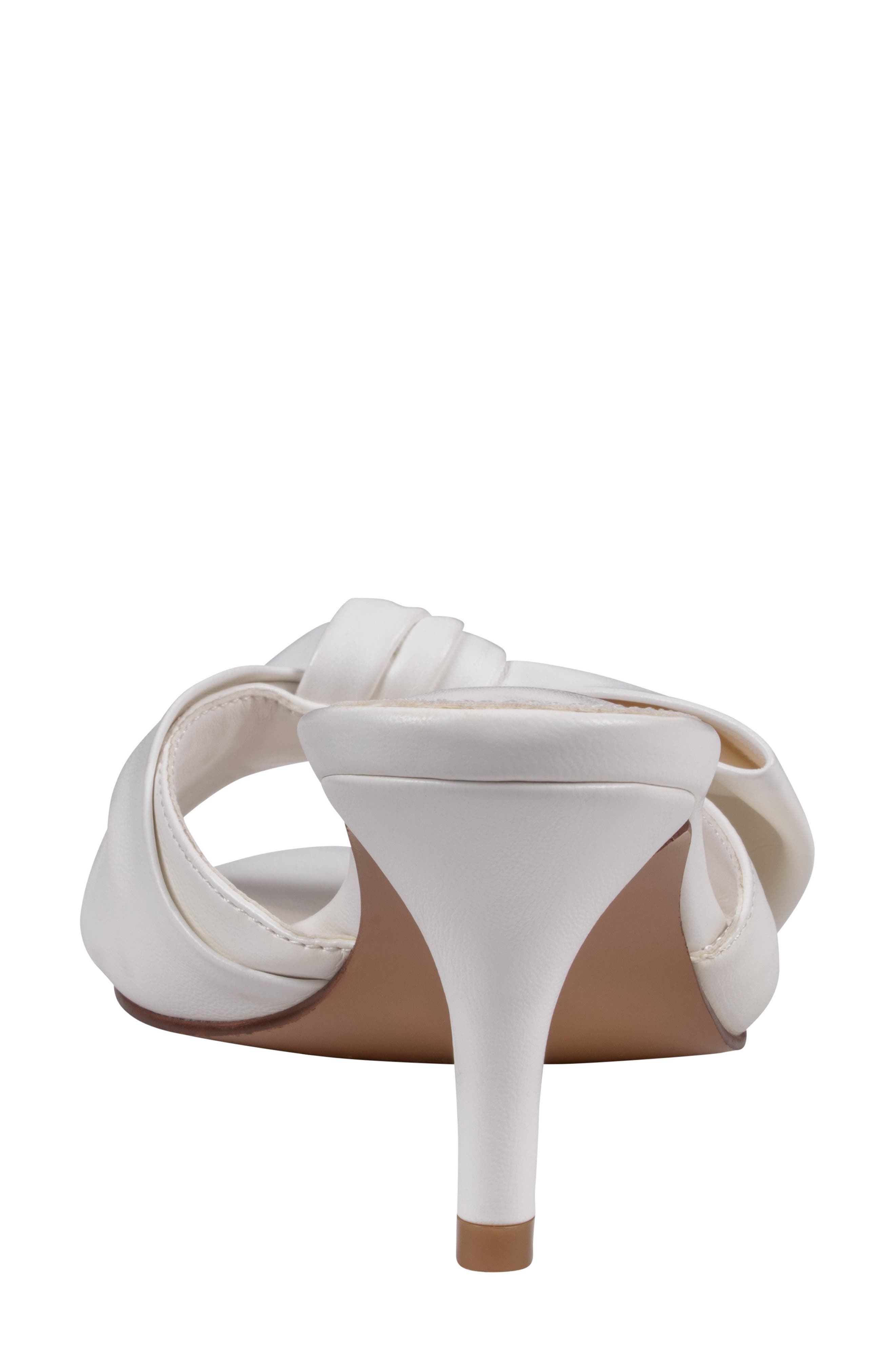 Carmen Bow Slide Sandal, Alternate, color, WHITE
