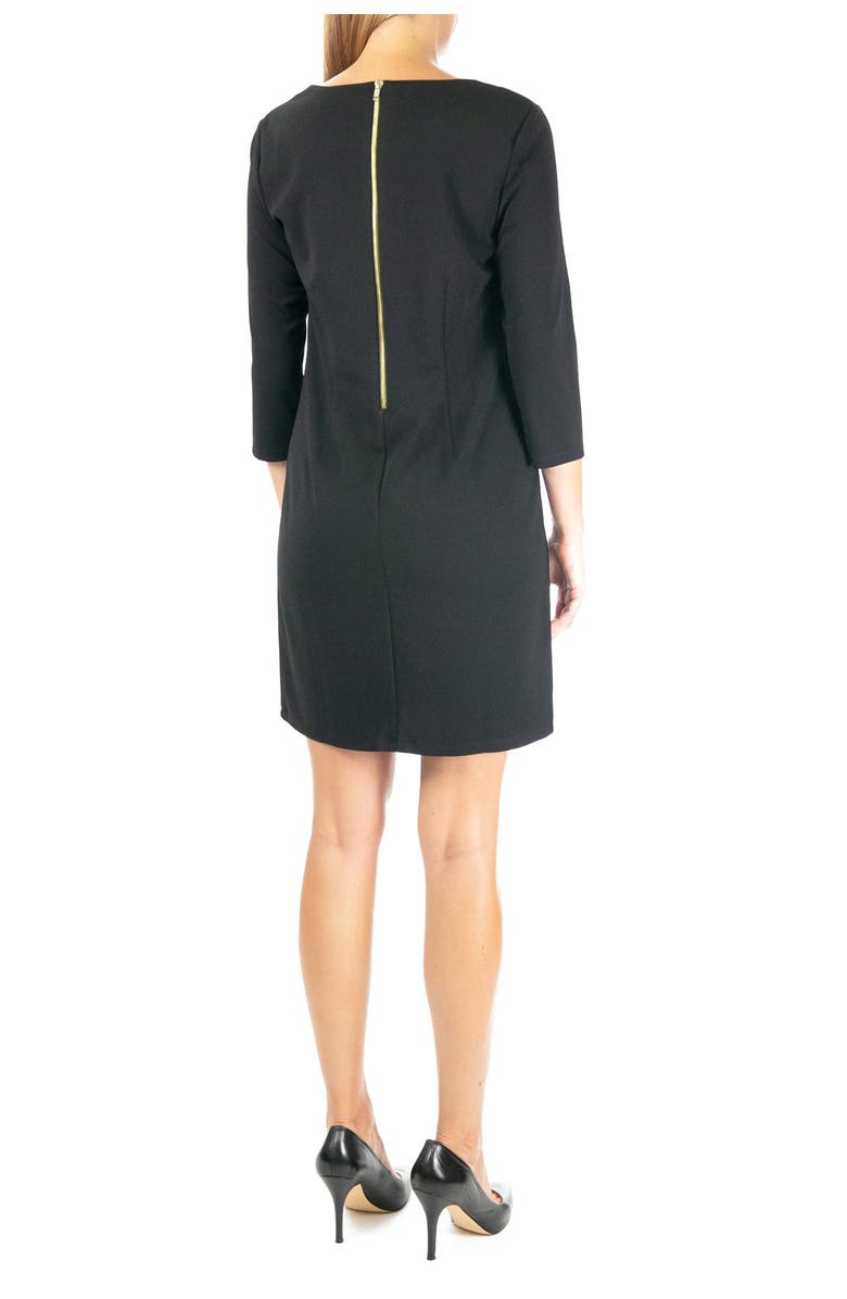 Nina Leonard Faux Pearl Embellished Sheath Dress, Alternate, color, 
