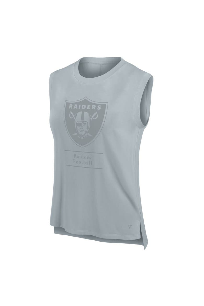 Women's Fanatics Gray Las Vegas Raiders Studio Embrace Tank Top, Alternate, color, Gray