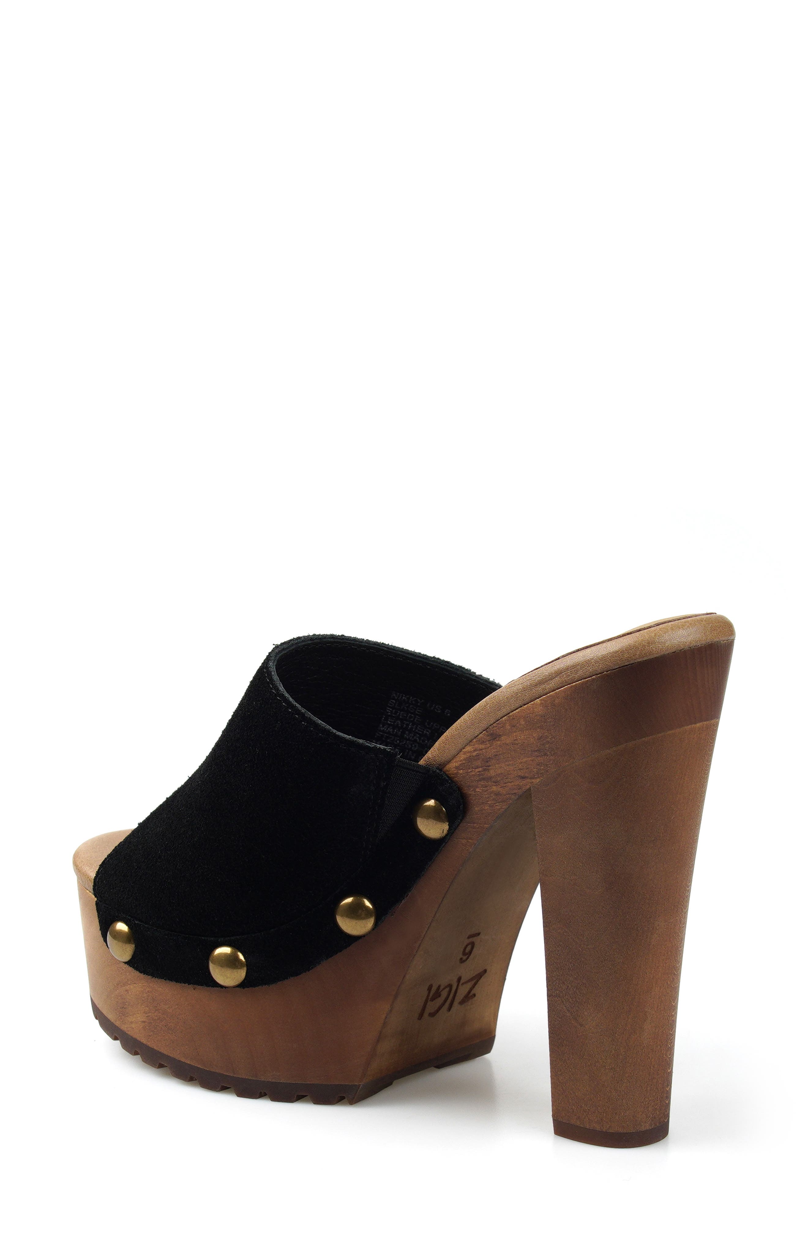 Nikky Platform Sandal, Alternate, color, BLACK SUEDE