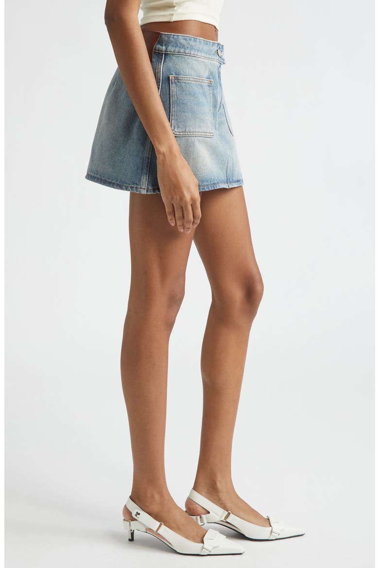 Signature Denim Miniskirt, Alternate, color, DENIM BLEU DELAVE