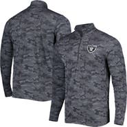 ANTIGUA Men's Antigua Black Las Vegas Raiders Brigade Quarter-Zip Sweatshirt