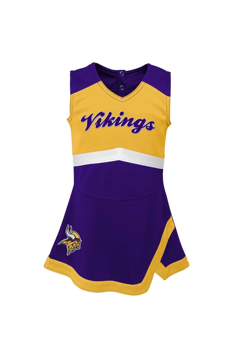 Outerstuff Girls Infant Purple Minnesota Vikings Cheer Captain Jumper Dress, Alternate, color, Purple