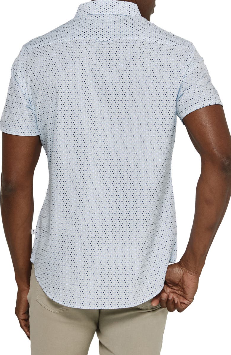 7 Diamonds Ephraim Short Sleeve Performance Button-Up Shirt, Alternate, color, 