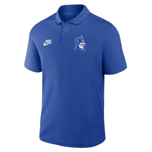 Nike Royal Duke Blue Devils Primetime Victory Legacy Vault Logo Performance Polo In Blue