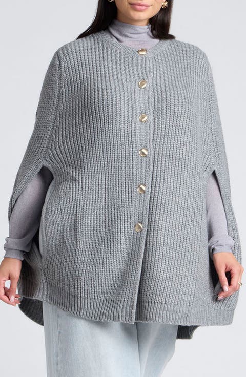 Chunky Stitch Sweater Cape
