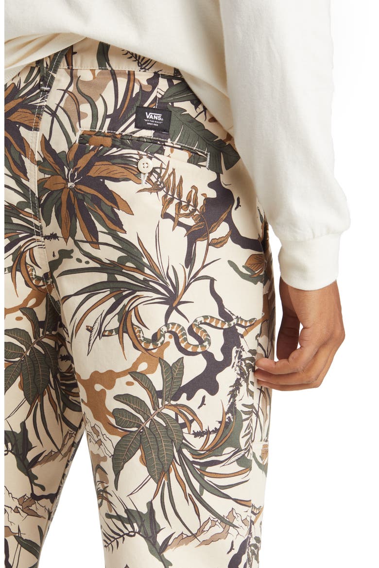Men's Authentic Print Cotton Chino Pants, Alternate, color, OATMEAL/ DUCK GREEN