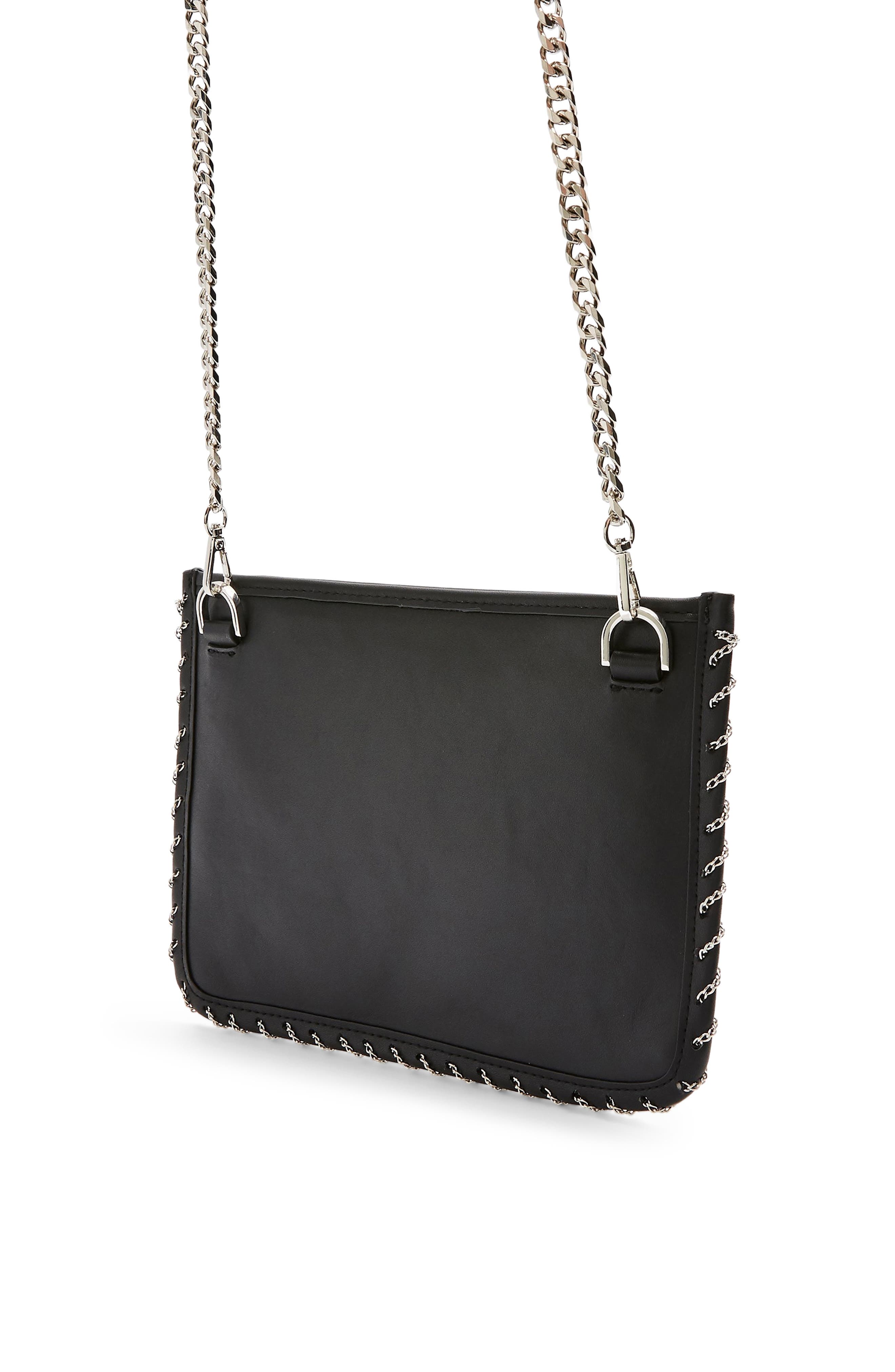 Topshop Mia Leather Crossbody Bag, Alternate, color, 