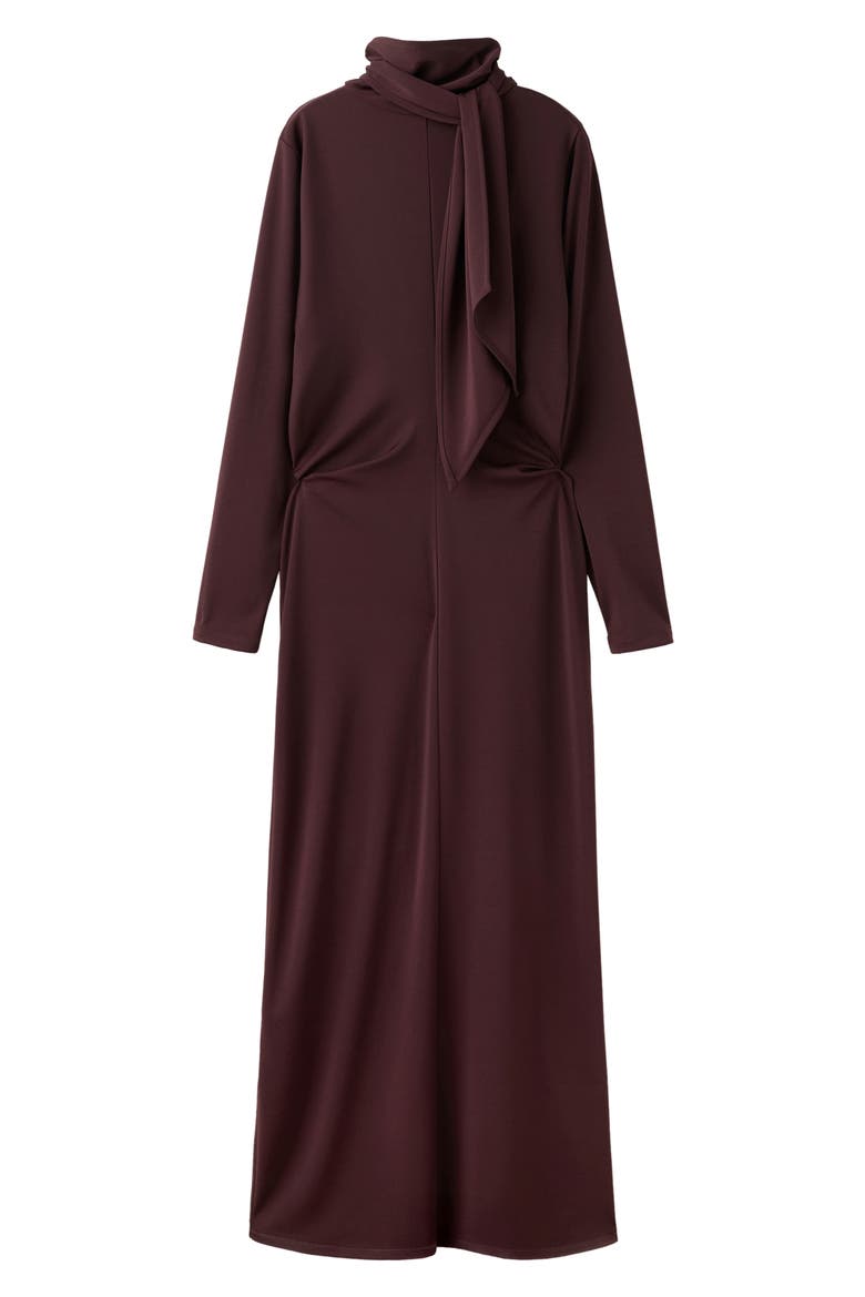 Ruched Long Sleeve Dress, Main, color, BURGUNDY