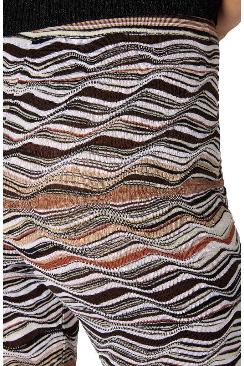 Straight Long Pants With Wave Pattern, Alternate, color, Beige