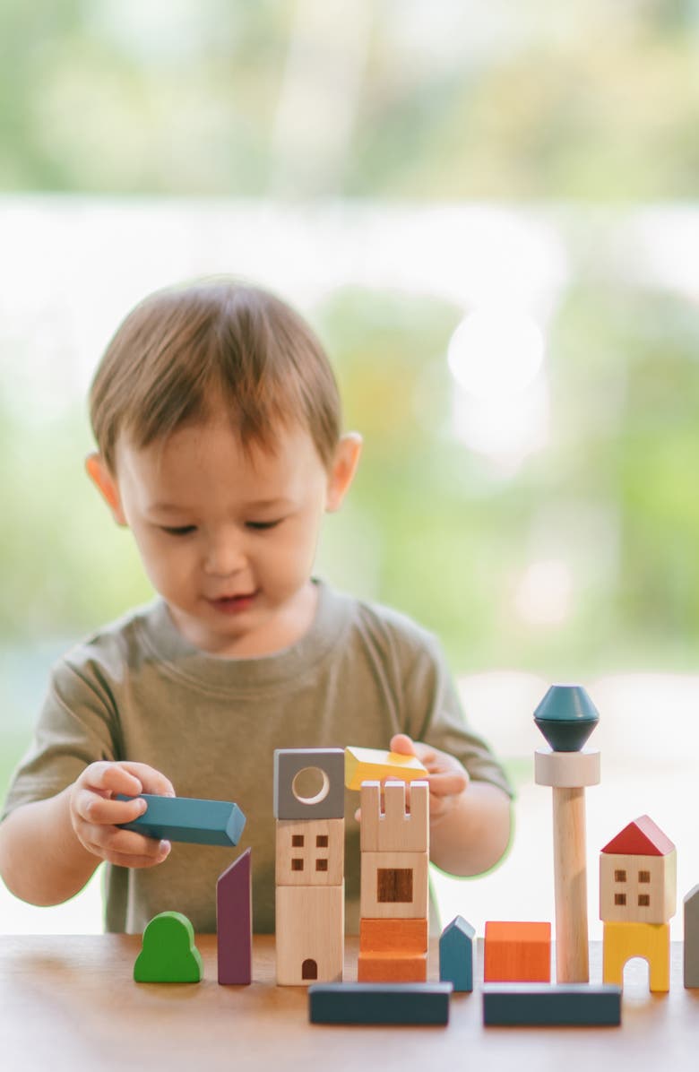 PlanToys<sup>®</sup> Cityscape Block Playset, Alternate, color, Assorted