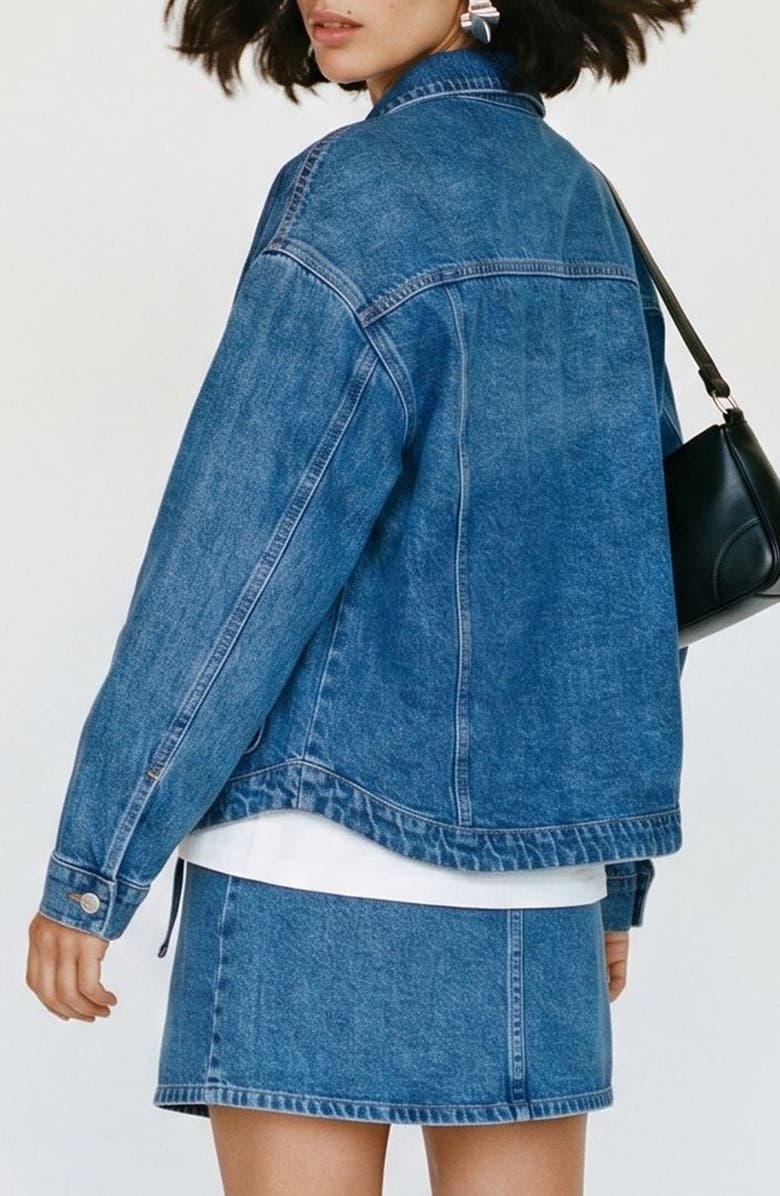 VERO MODA Jamie Denim Shacket, Alternate, color, Medium Blue Denim