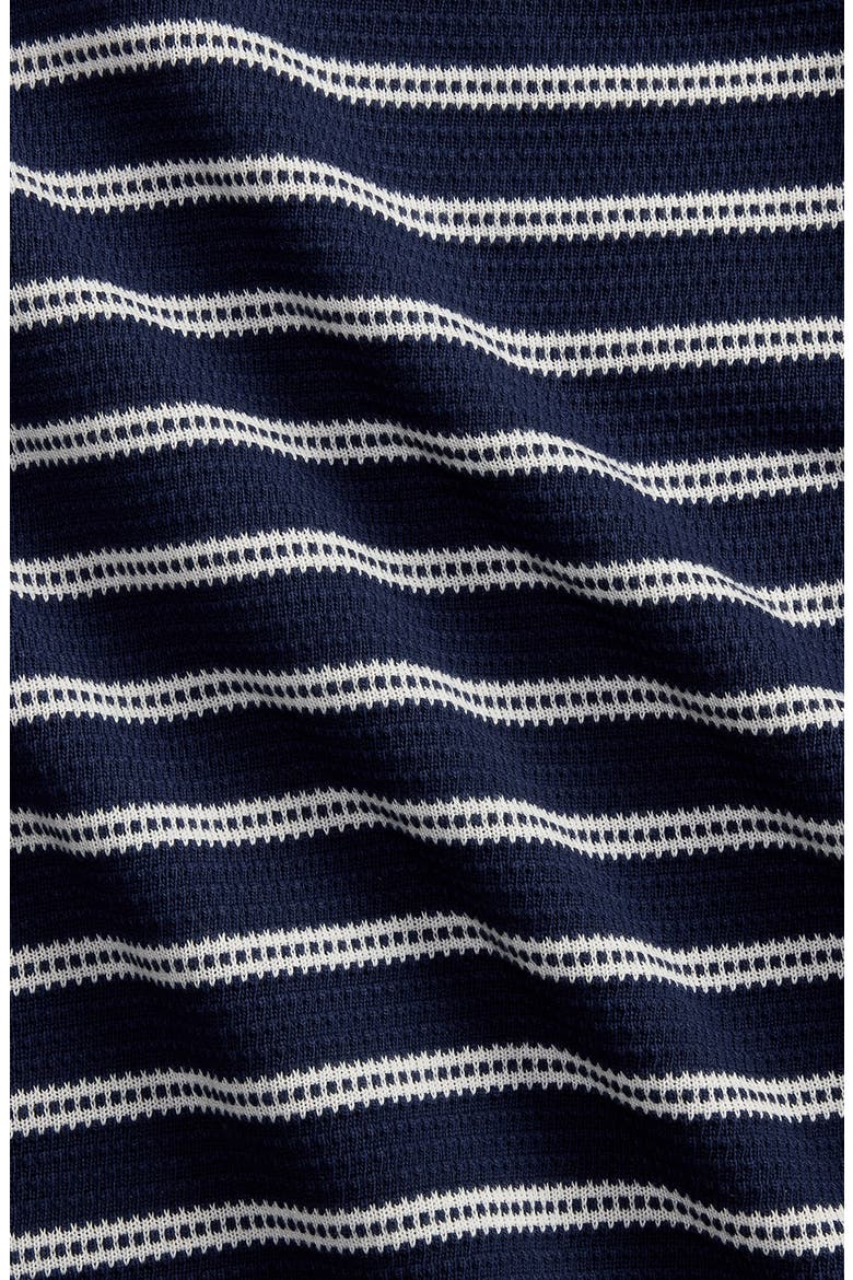 Stripe Pointelle Camp Shirt, Alternate, color, NEWPORT NAVY/ PALE CREAM