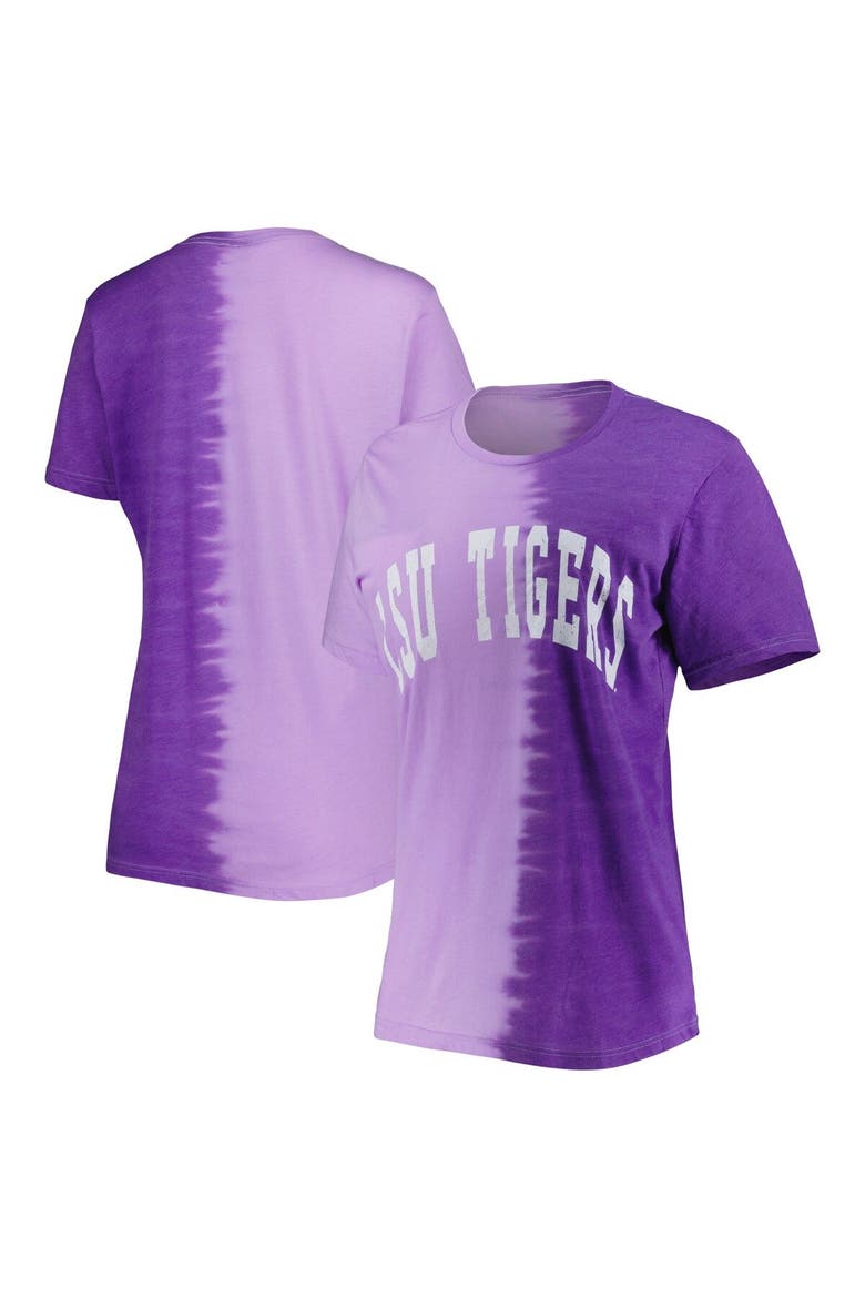 Women's Gameday Couture Purple LSU Tigers Find Your Groove Split-Dye T-Shirt, Main, color, Purple