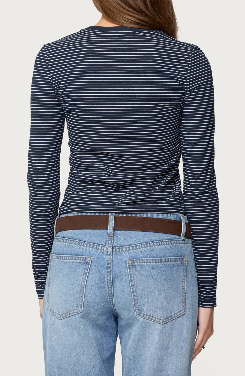 EDIKTED Brianna Long Sleeve Crop T-Shirt, Alternate, color, 