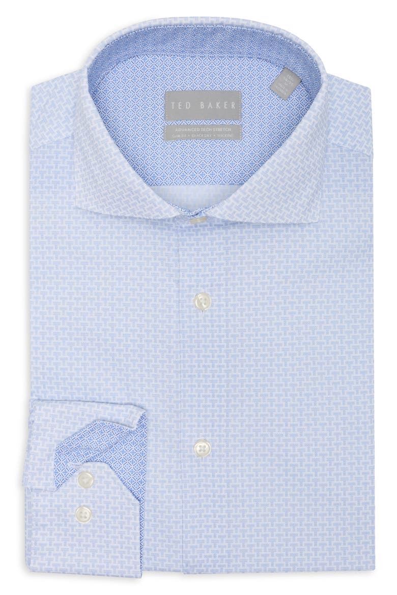 Slim Fit Advanced Tech Stretch Dress Shirt, Alternate, color, LIGHT BLUE