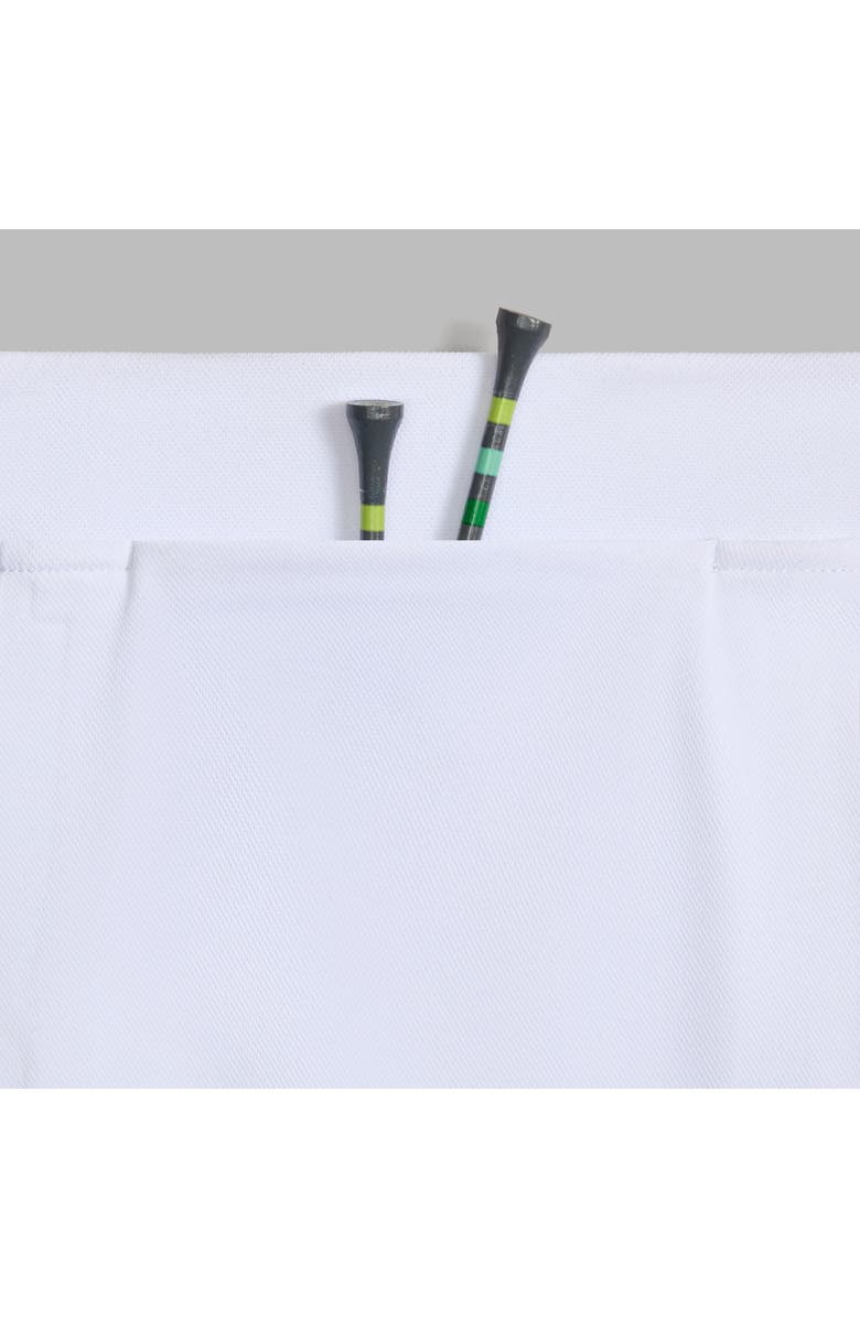 G/FORE Mid Rise Tulip Hem Piqué Golf Skort, Alternate, color, Snow