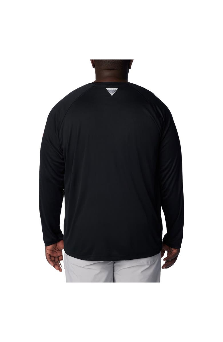 Columbia Men's Columbia Black Arkansas Razorbacks Big & Tall PFG Terminal Tackle Omni-Shade Raglan Long Sleeve T-Shirt, Alternate, color, Black