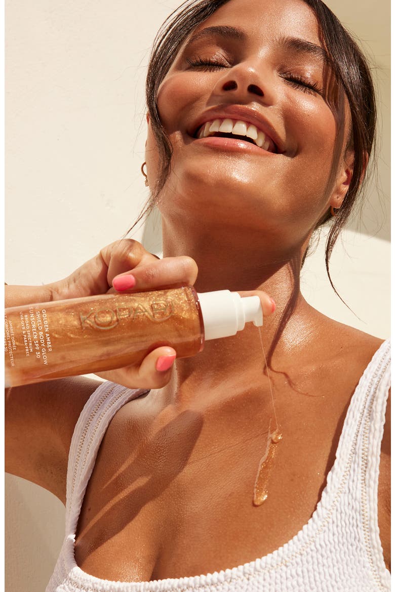 Golden Amber Sun Shield Body Glow Sunscreen SPF 30, Alternate, color, NO COLOR