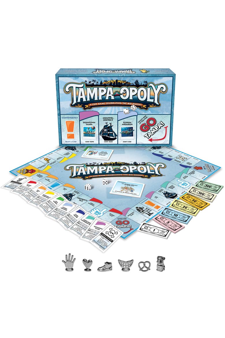 Tampa Opoly Board Game, Alternate, color, Multicolored