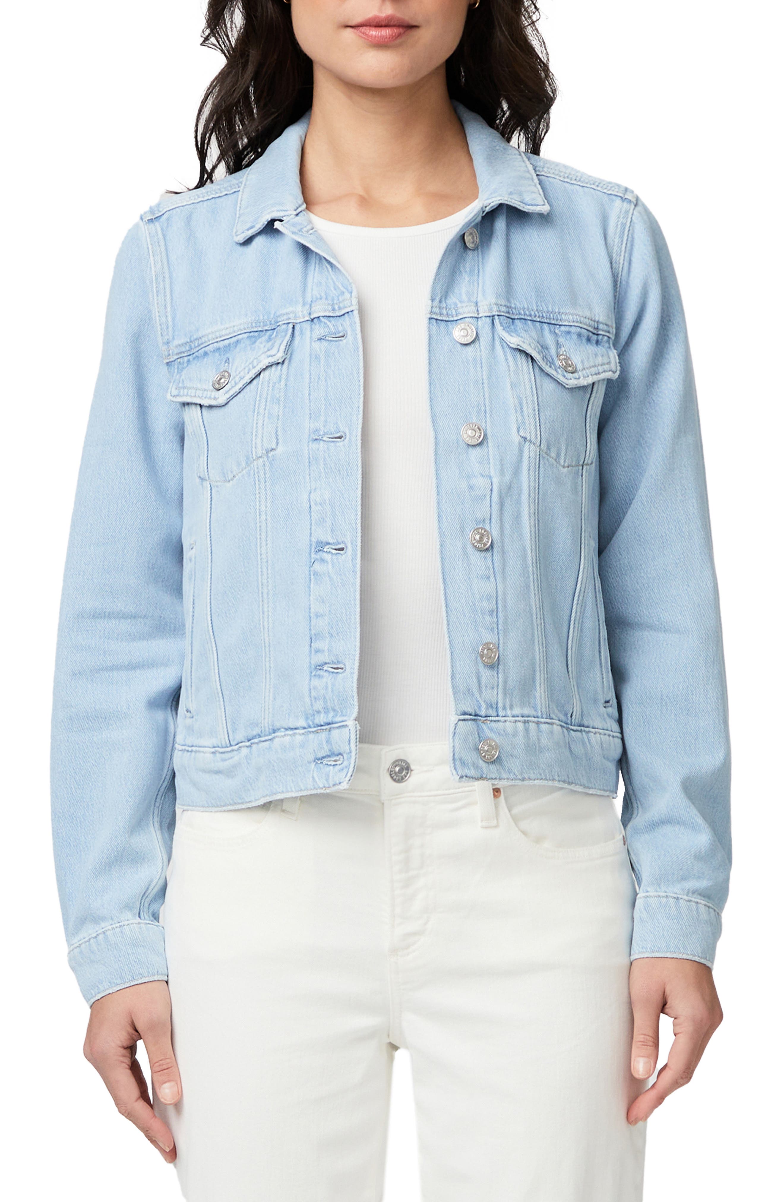 PAIGE Rowan Frayed Back Yoke Denim Jacket