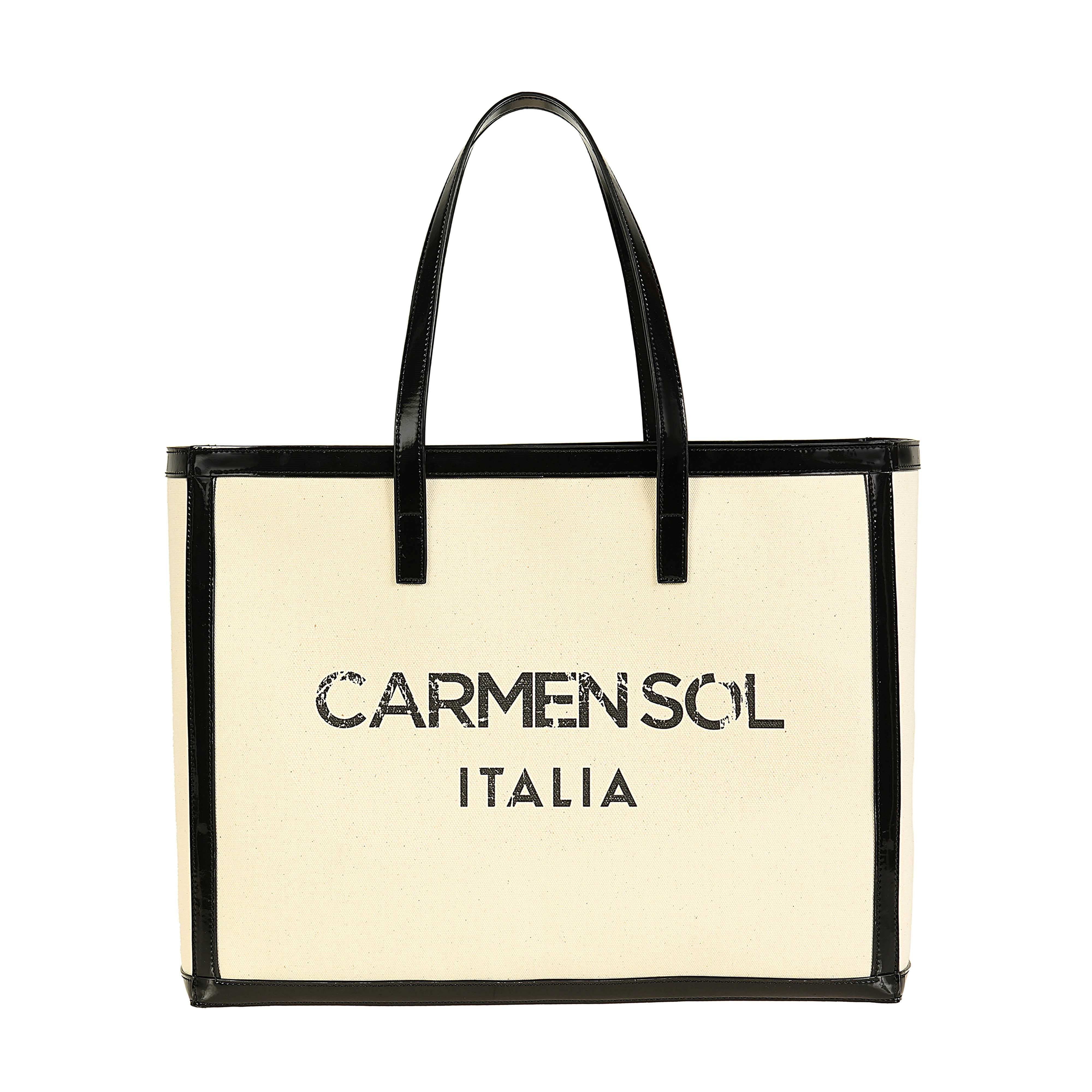 CARMEN SOL Roma Tote Bag, Main, color, Black