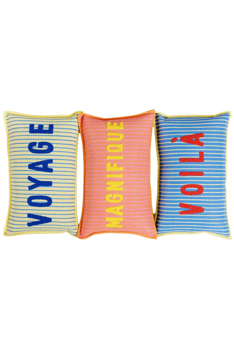 Rajpath Embroidery Polypropylene Cushion 12X20 In, Alternate, color, Blue
