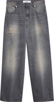 Séfr Mass Distressed Relaxed Straight Leg Jeans