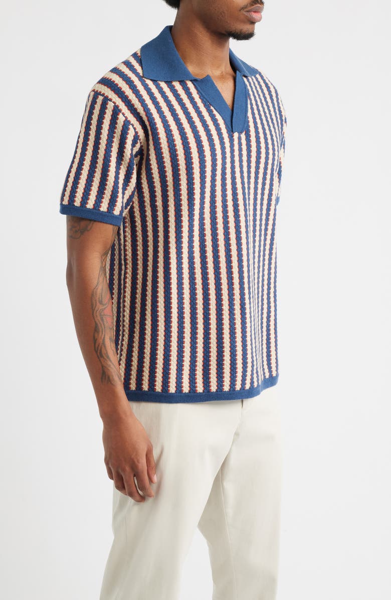 MAVRANS Strike a Match Stripe Polo, Alternate, color, Blue