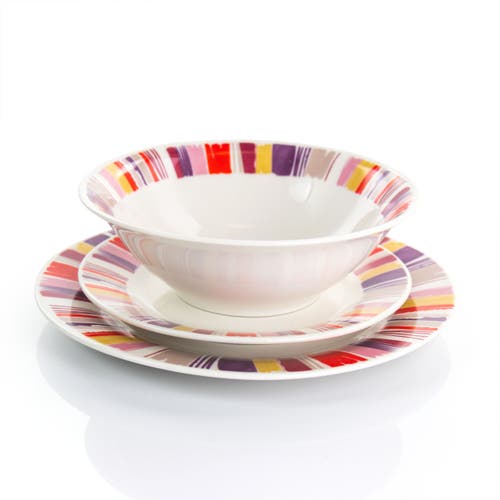 Gibson Home Orleans 12 Piece Ceramic Dinnerware Set In Multi