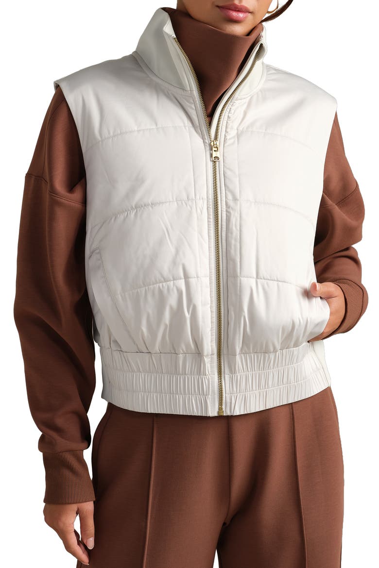 Chalet Quilted Water Repellent Vest, Main, color, SALT