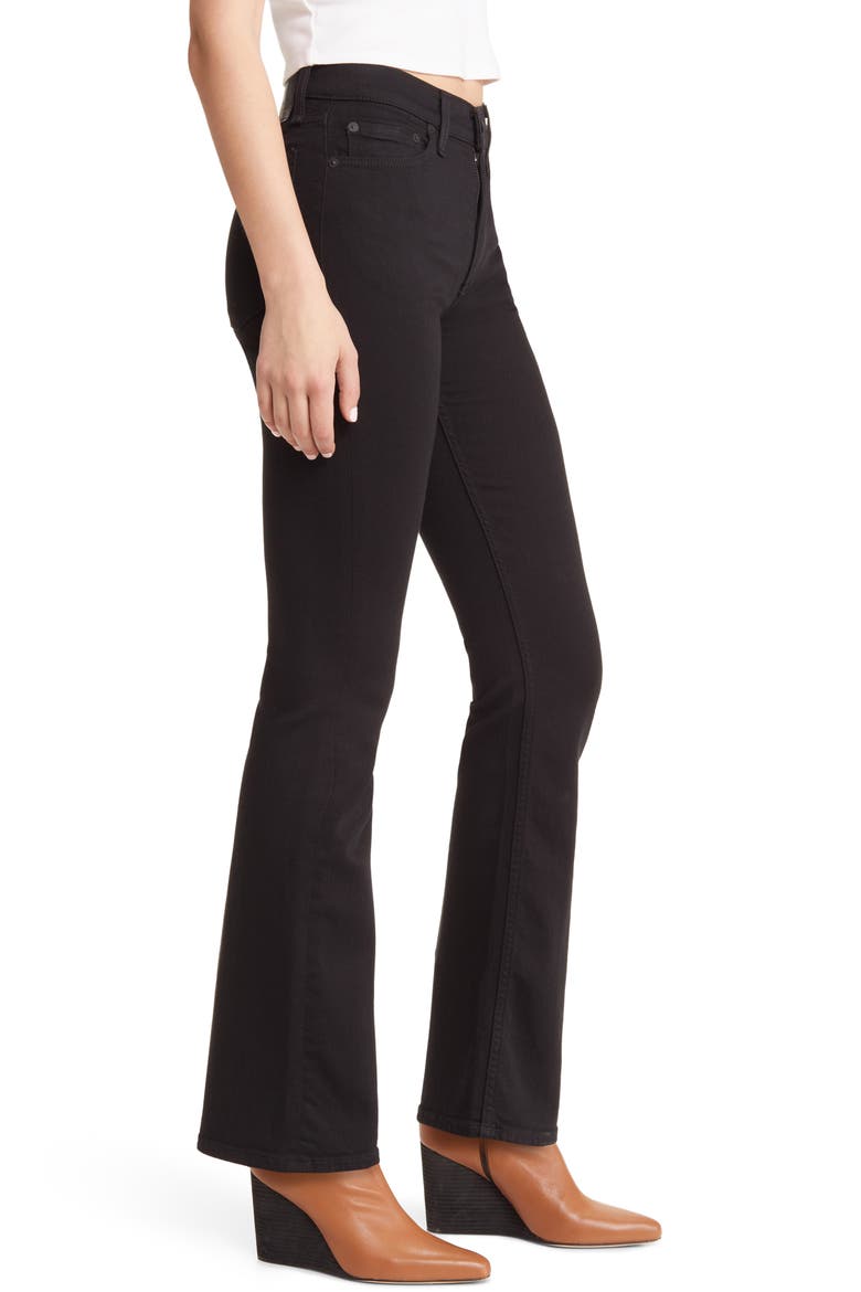Flexi Peyton Mid Rise Full Length Bootcut Jeans, Alternate, color, BLACK