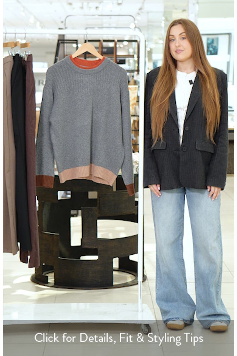 Layered Neck Crewneck Sweater video