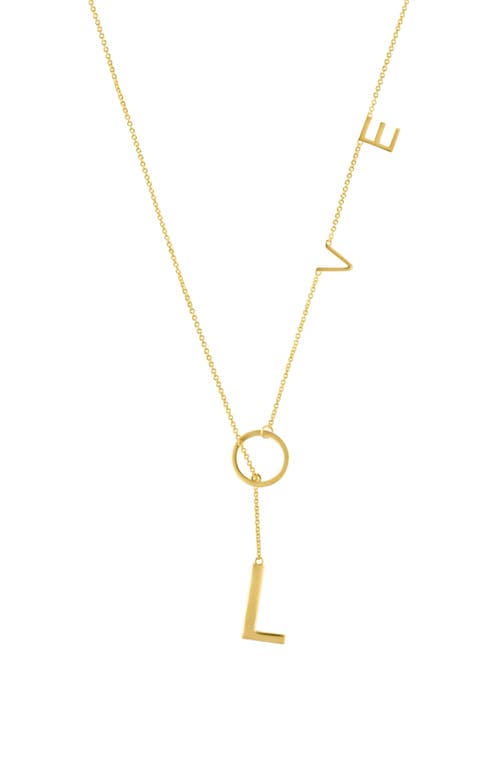 St. Moran Adjustable Love Lariat Necklace In Gold