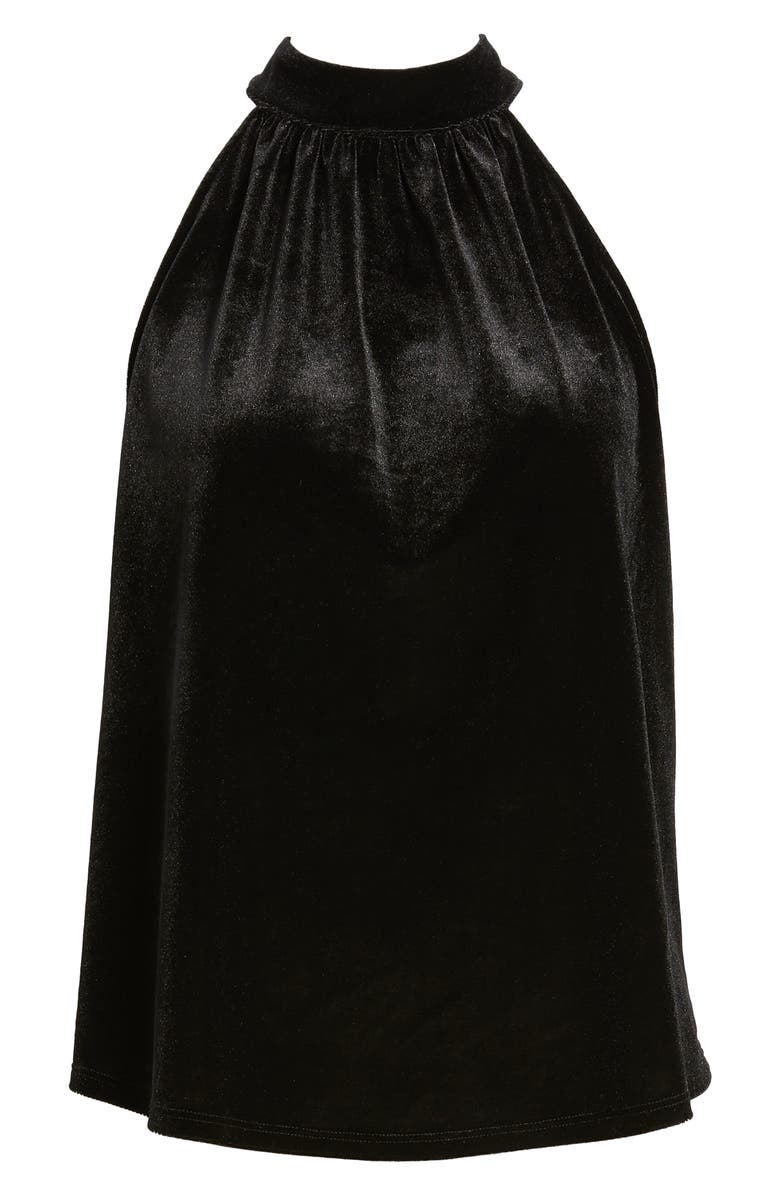 GIBSONLOOK Gibson x Glam Squad Dede Velvet Tie Back Halter Top, Alternate, color,