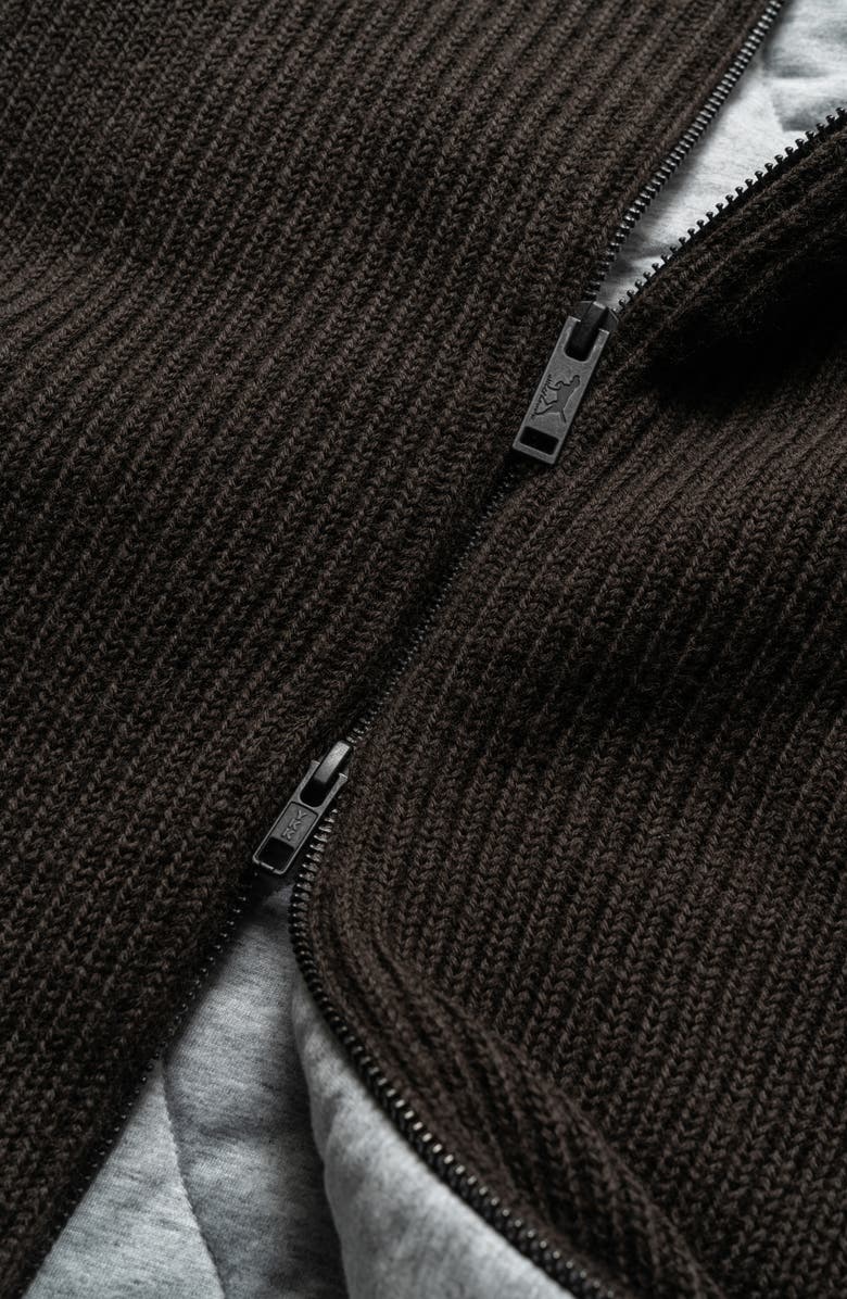 Rodd & Gunn Loke Coleridge Rib Merino Wool Zip-Up Cardigan, Alternate, color, 