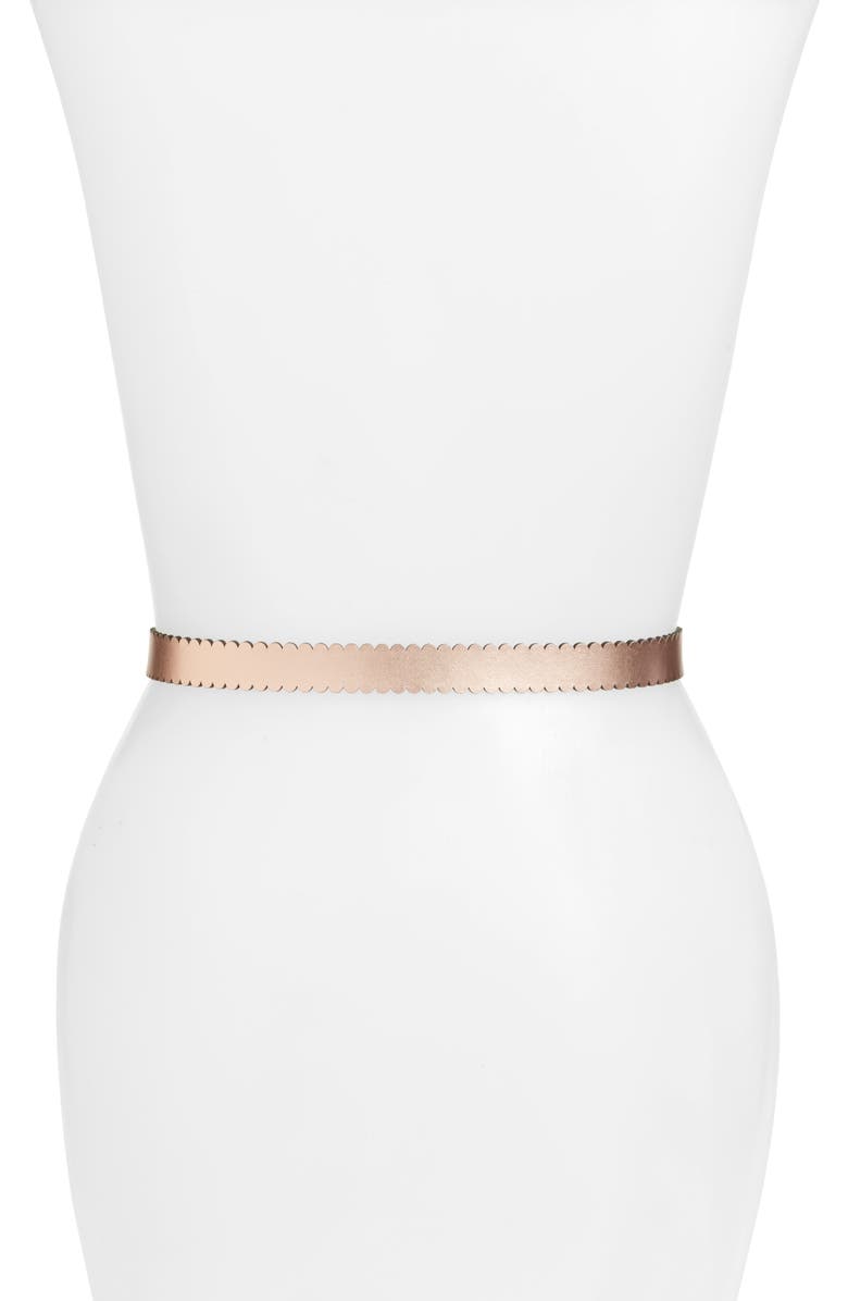 Kate Spade New York reversible scalloped belt, Alternate, color,